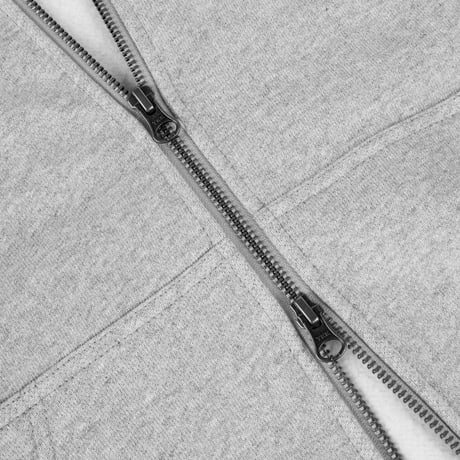 DIME CLASSIC SMALL LOGO ZIP HOODIE HEATHER GRAY