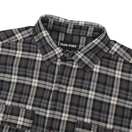 PASSPORT WANDERER FLANNEL VINEYARD SHIRT BLACK