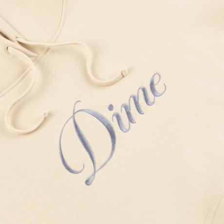 DIME CURSIVE LOGO HOODIE FOG
