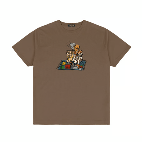 DIME SNACKMAN DEALER TEE CHOCOLATE