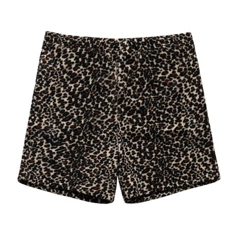 GRAND COLLECTION REVERSIBLE FLEECE LEOPARD SHORT