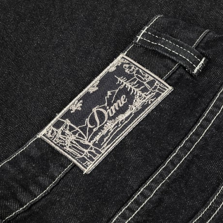 DIME CLASSIC DENIM SHORTS BLACK WASHED