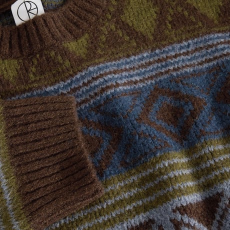 POLAR GEORGE SWEATER BLUE GREEN MIX
