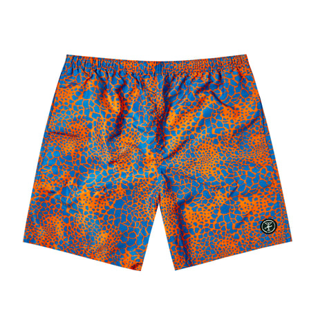 ALLTIMERS RAFFE CAMO SWIM SHORTS ORANGE