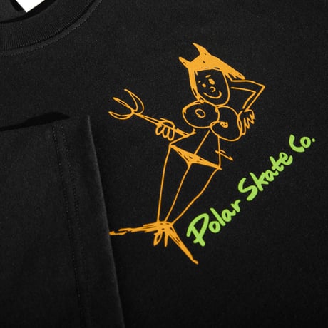 POLAR SKATE CO. DEVIL WOMAN TEE BLACK
