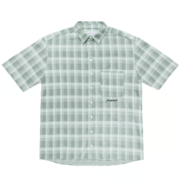 YARDSALE KNITTED SHORT SLEEVED SHIRT STONE / OLIVE