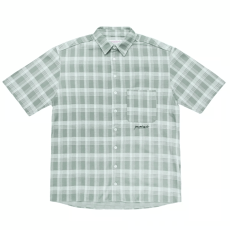 YARDSALE KNITTED SHORT SLEEVED SHIRT STONE / OLIVE