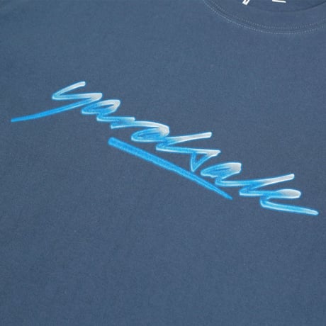 YARDSALE WASHED SCRIPT TEE BLUE