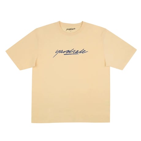 YARDSALE SCRIPT TEE YELLOW