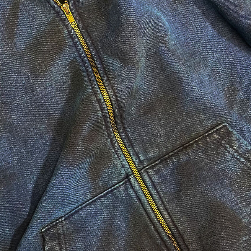 PROV PIECE DYED ZIP UP HOODIE NAVY | PROV ONLIN