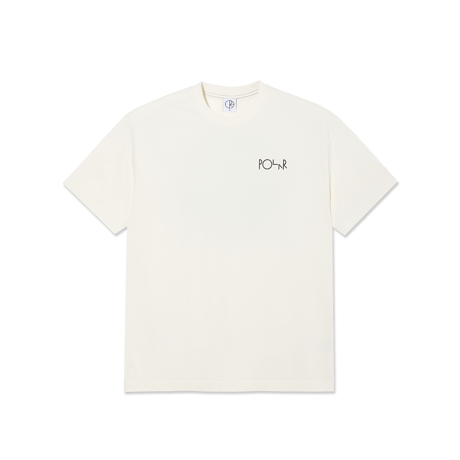 POLAR SKATE CO. FILL LOGO TEE IVORY / BLACK