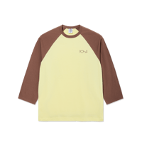 POLAR SKATE CO. 3/4 SLEEVE TEE CINNAMON / LIGHT YELLOW