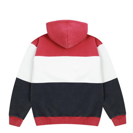 YARDSALE PHANTASY QUARTERZIP HOOD RED/WHITE/NAVY