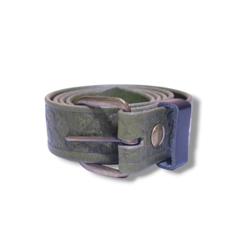 T's BELTS  SKULL GREEN