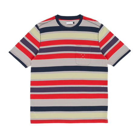 POP TRADING COMPANY STRIPED POCKET T-SHIRT MULTICOLOUR