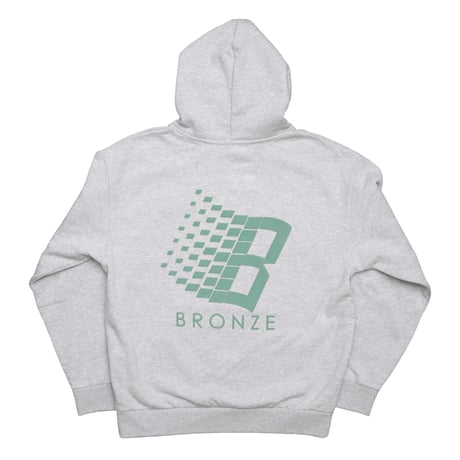 BRONZE 56K LOGO PUFF PRINT HOODY GREY