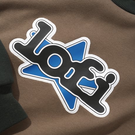 LO-FI STAR LOGO CREWNECK UMBER/DARK GREEN