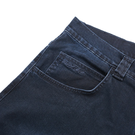 YARDSALE IVORY SLUB JEANS DARK DENIM