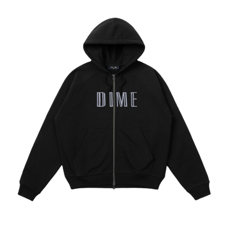 DIME BLOCKS ZIP HOODIE BLACK