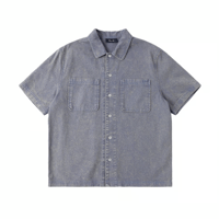 DIME STONEWASH BUTTON UP GRAY BLUE