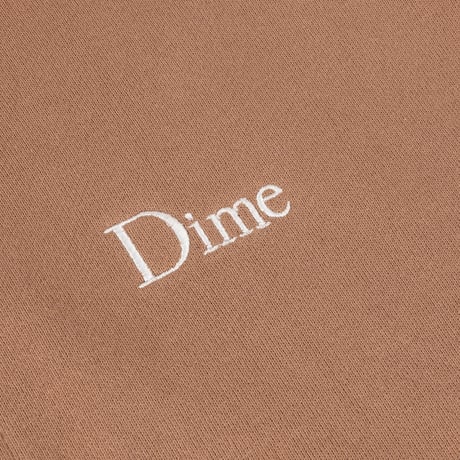 DIME CLASSIC SMALL LOGO ZIP HOODIE CANYON BROWN