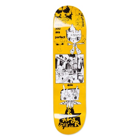 POLAR SKATE CO. OSKI I THINK YOU PERFECT YELLOW DECK 8