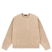 DIME MIXED CABLE KNIT SAND