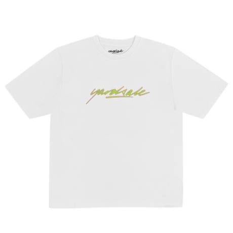 YARDSALE SCRIPT TEE WHITE