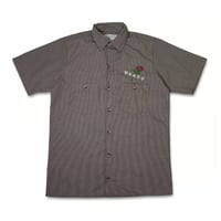 PEELS GOTHIC PLAID WORK SHIRT BLACK