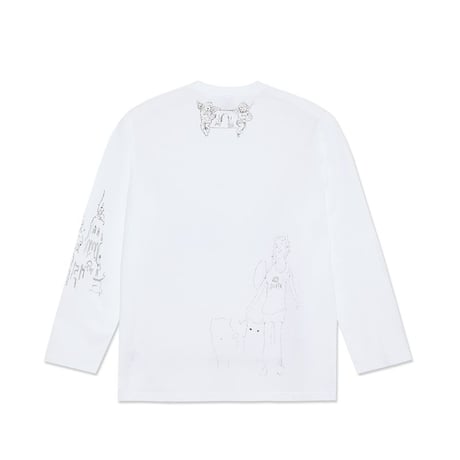 POLAR SKATE CO. RAVE STEVE LS TEE WHITE