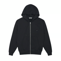 LAST RESORT AB ZIP HOODIE SCRIPT LOGO BLACK