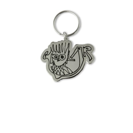 POLAR SKATE CO. BRACES KEY CHAIN SILVER/BLACK