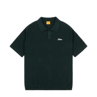 DIME WAVE CABLE KNIT POLO FOREST