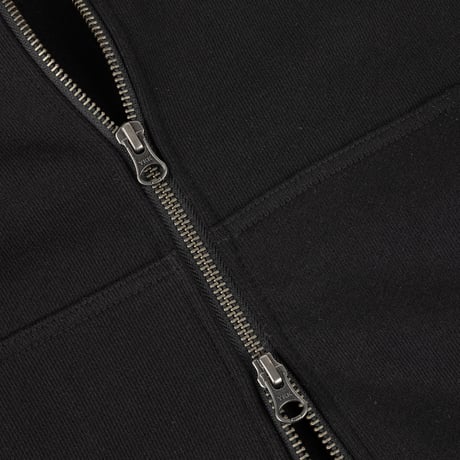 DIME CLASSIC SMALL LOGO ZIP HOODIE BLACK