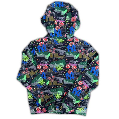 FUCK THIS INDUSTRY NY ZIP UP HOODIE BLACK