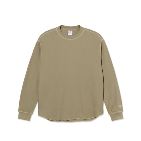 POLAR SKATE CO. DYLAN LS TEE KHAKI GREEN/PALE TAUPE