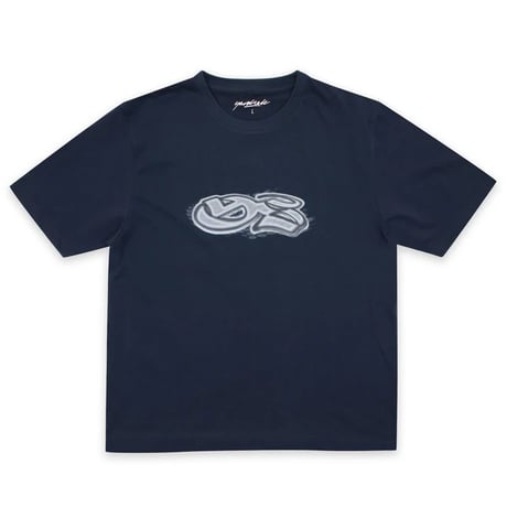 YARDSALE  SPRAY LEOPARD TEE NAVY