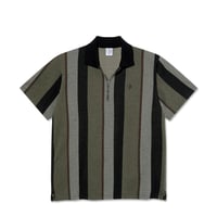 POLAR SKATE CO. HERRINGBONE JACQUES POLO SHIRT KHAKI GREEN