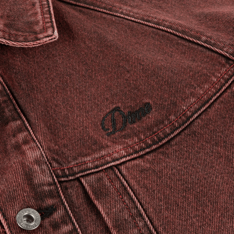 DIME DENIM JACKET DIPPED SANDBLASTED BURGUNDY
