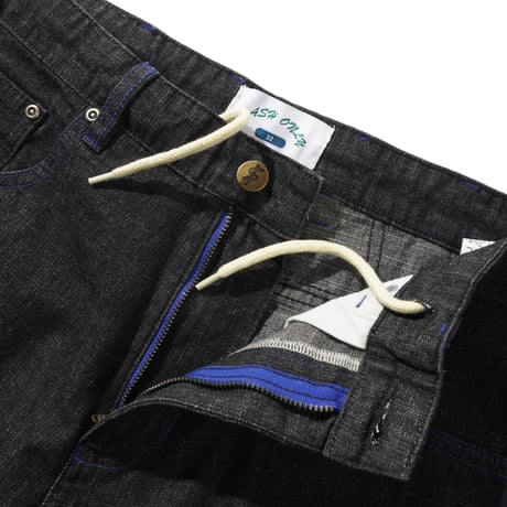 CASH ONLY BREAK DENIM JEANS STREAKY BLACK