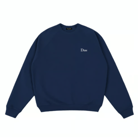 DIME CLASSIC SMALL LOGO CREWNECK MIDNIGHT NAVY