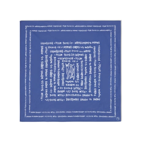POLAR SKATE CO. BANDANA IOTIT BLUE