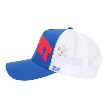 CARPET COMPANY VARSITY TRUCKER HAT BLUE