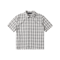 DIME PLAID BUTTON UP SHIRT GREY