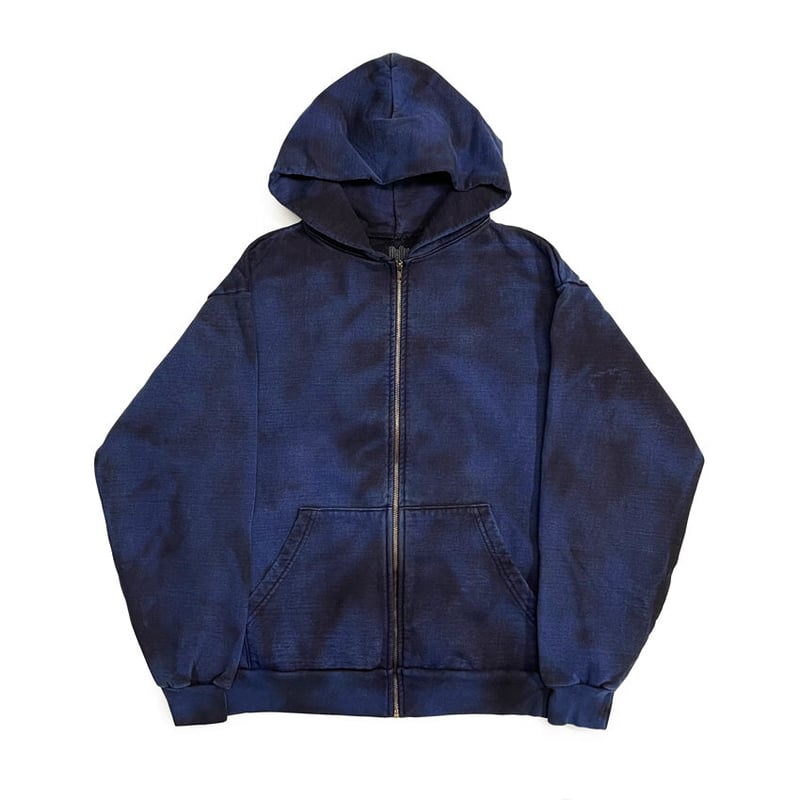 PROV PIECE DYED ZIP UP HOODIE NAVY   PROV ONLIN