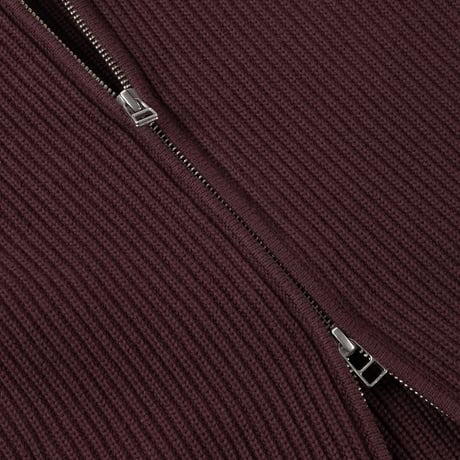 DIME DOUBLE ZIP KNIT WINE