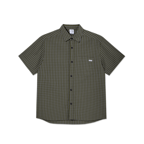 POLAR SKATE CO. MITCH SHIRT BLACK / GREEN
