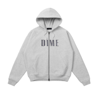 DIME BLOCKS ZIP HOODIE HEATHER GRAY