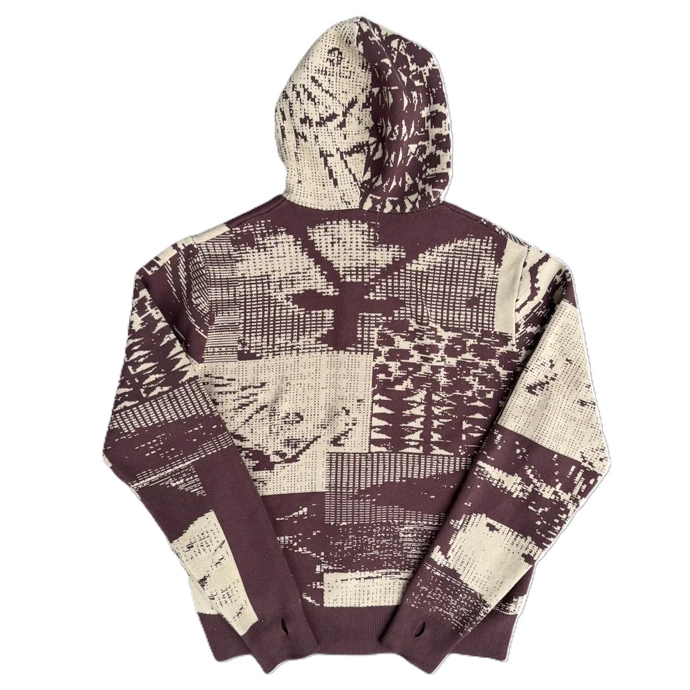 新品fuckthisindustry SUP PIXEL KNIT ZIP UP FUCK THIS INDUSTRY PIXEL KNIT ZIP KHAKI | PROV