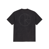 POLAR SKATE CO. CONTRAST TEE STROKE LOGO SILVER BLACK / BLACK